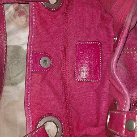 Used pink leather Fossil Keyper tote - Picture 8 of 8